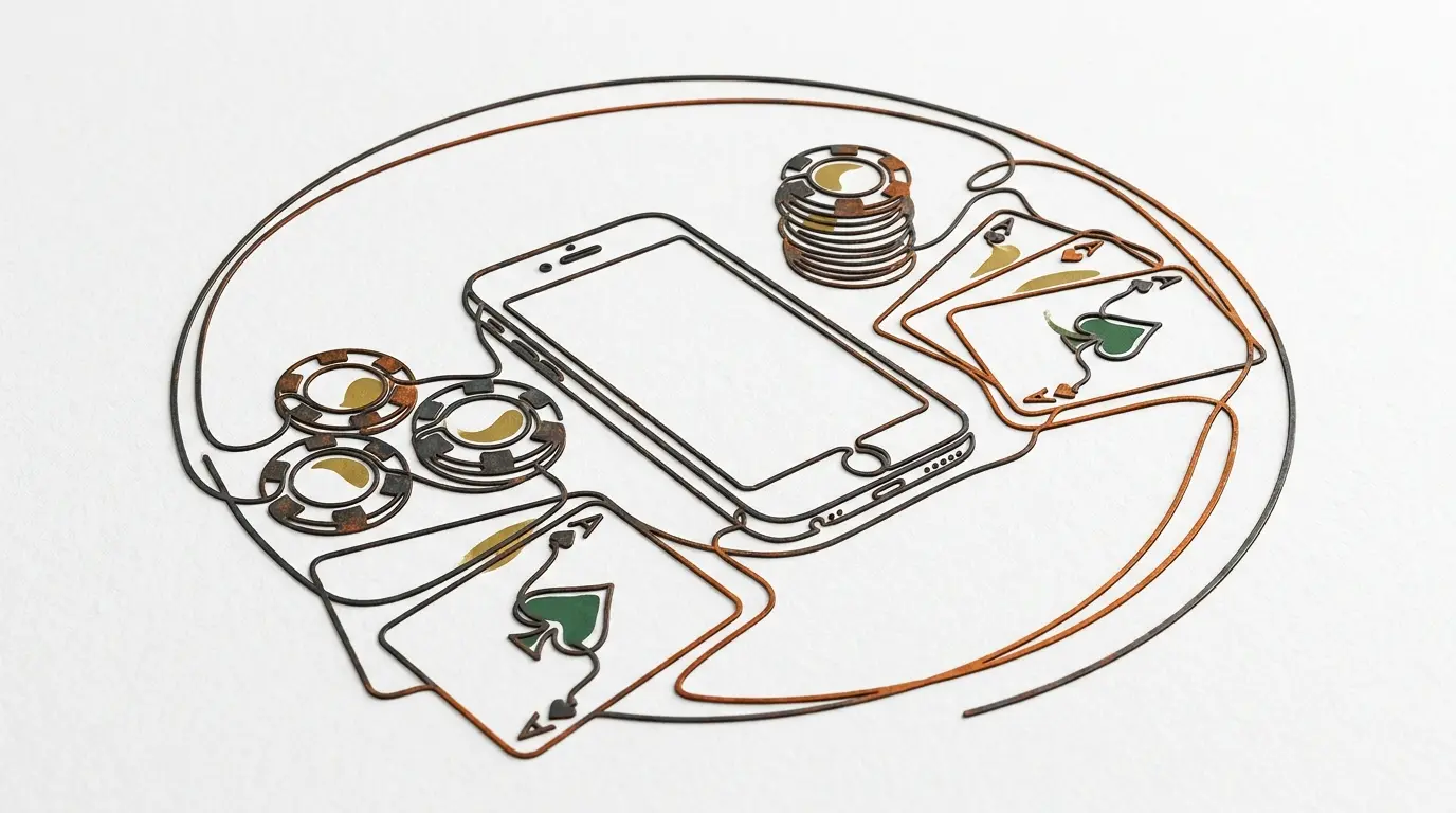 Phone on casino table representing no account gambling access